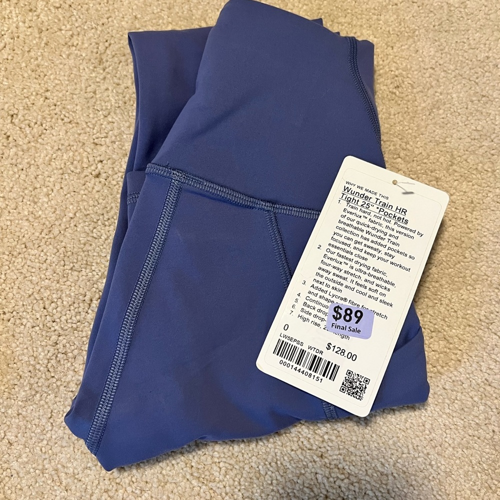 Lululemon wunder train pocket 25